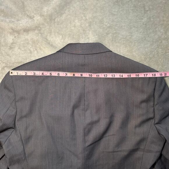 Calvin Klein Wool Blazer Men Size 42R Gray Extreme Slim Fit 2 Button Suit Jacket - Picture 10 of 16